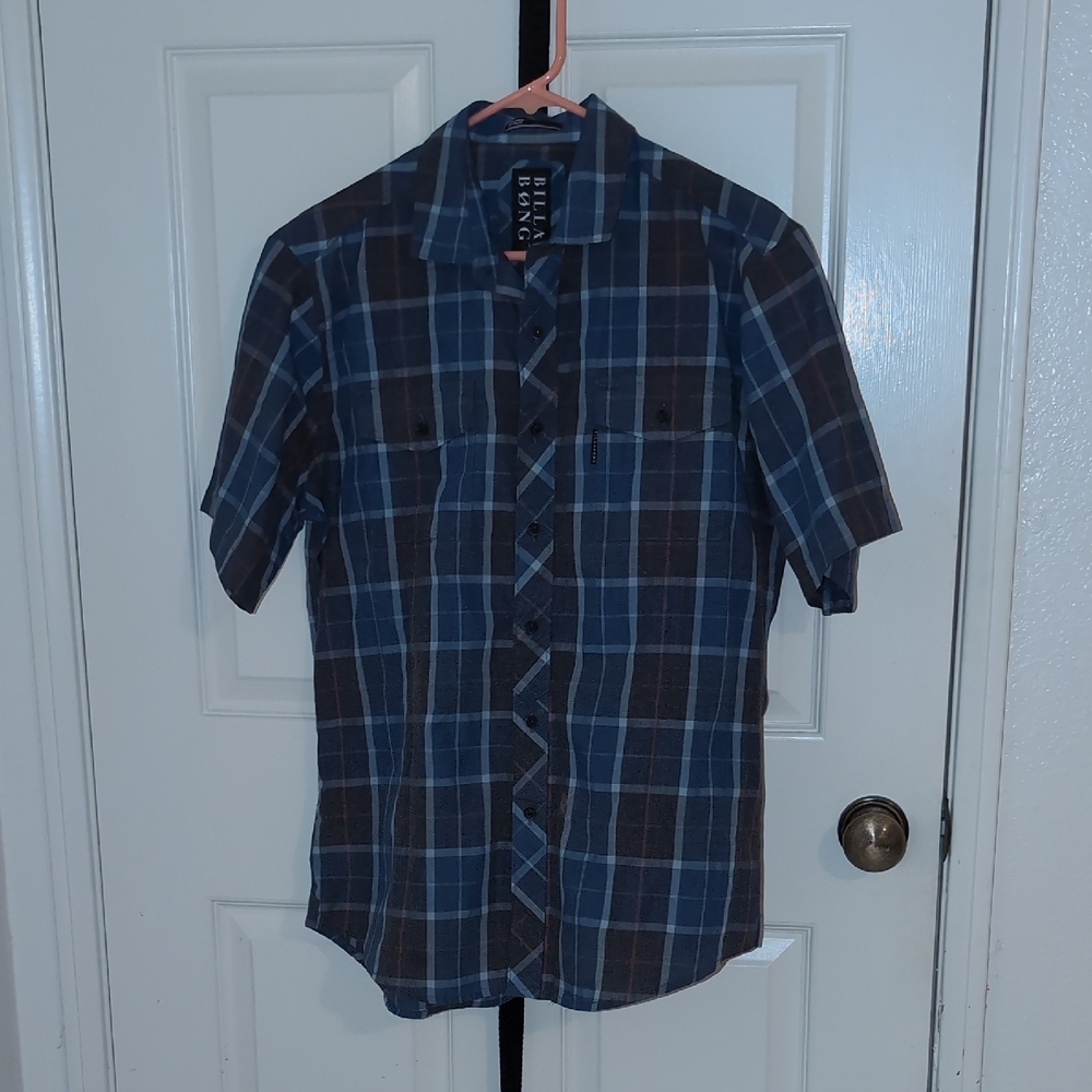 Men's Blue Plaid Shirt